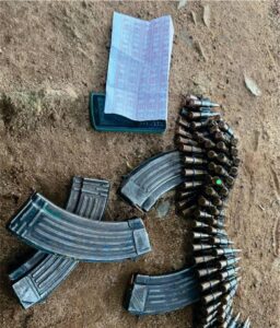 Ammunition recovered by troops of 1 Division Nigerian Army from terrorist in Kaduna.