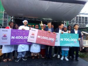 Patience berepele is winner of korean cooking contest