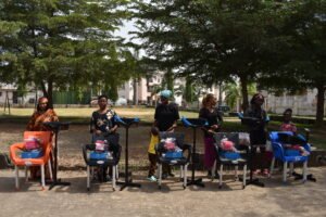 Alt Text: A detailed infographic showing the step-by-step process of photosynthesis in a plant leaf. Image Title: Visual b...