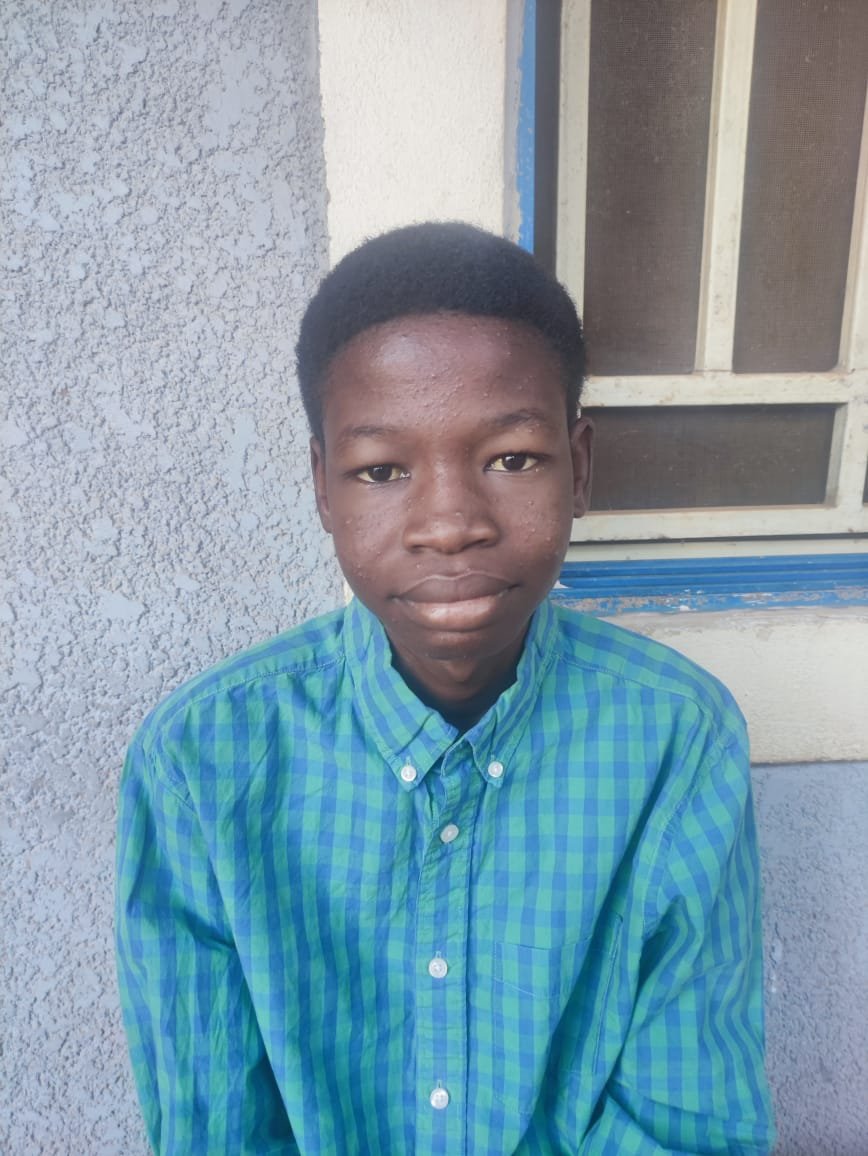 Sammy Samaila, 21 years old, who survives on liquid.