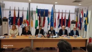 Dr Doris Anite-Uzoka, Minister of State, Budget and Economic Planning, Mr Stefano Signore, Director General international Partnerships, for European Commission and others.