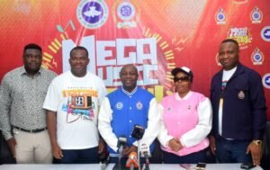 L-R: Past. Femi Oyetunde, Assistant National Youth Pastor (RCCG Nigeria); Pst.Jacob Obaro, National Youth Pastor (RCCG Nigeria); Pst. Sola Olukoya, Special Assistant to General Overseer, Youth Affairs (RCCG); Past. Titi Olukoya, Wife of Special Assistant to General Overseer and Pst. Anthony Ibe, Pastor in charge of RCCG Youth Province 18, Lagos during the press briefing on Monday in Lagos