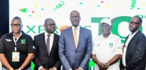 L-R: Executive Director, Finance, Xpress Payment Solutions Ltd., Mrs Temitope Ajanaku; Director, Xpress MTS, Mr Kayode Oladipupo; Chairman, Xpress MTS & Pioneer Director, Xpress Payment Solutions Ltd., Mr Akin Fanimokun; Founder, Xpress Payment Solutions Ltd. & Chairman, Xpress Holdings, Dr Awa Ibraheem; and Managing Director & Chief Executive Officer, Xpress Payment Solutions Ltd., Mr Wale Olayisade, during the Xpress @ 10 public lecture in Lagos on Friday