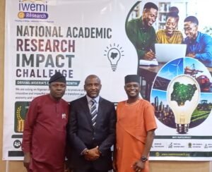L-R: Librarian, University of Lagos, Prof Olatokunbo Okiki, Chief Executive Officer, Retail Development and Investment Company (RDIC Africa), Mr Ejimofor Akah and Prof. Olubunmi Faloju of UNILAG, at the official launch of Iwemi project on Tuesday in Lagos.