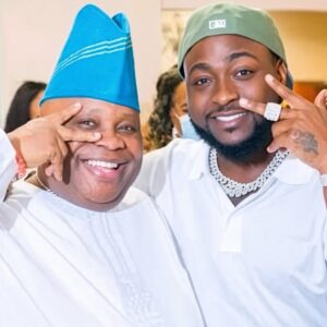 Afrobeats star David Adeleke, popularly known as Davido (right), and his uncle, Osun Gov. Ademola Adeleke.