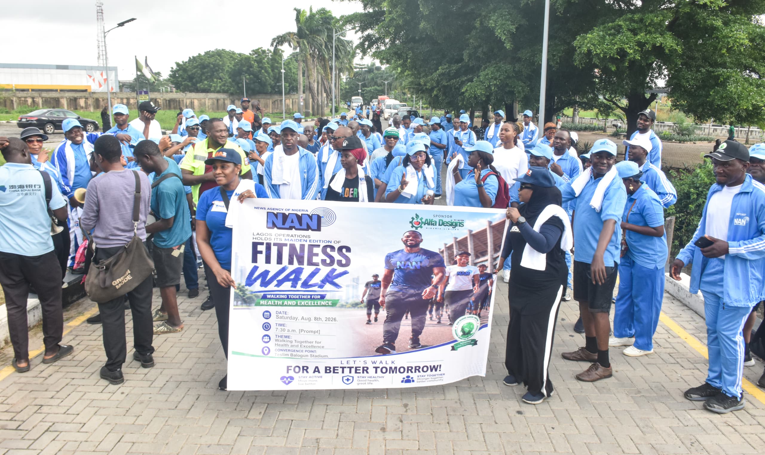 NAN staff during Health Walk on Saturday in Lagos 